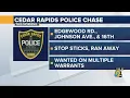 Police arrest wanted man after car chase in Cedar Rapids