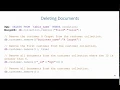 NoSQL Deleting Documents Collections and Databases in MongoDB