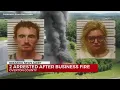 2 arrested after business fire in Overton County