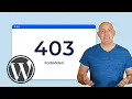 Fix 403 Forbidden Error in WordPress - 2025