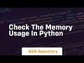 check the memory usage in python