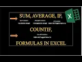Excel Sum Average If Countif Formula in Excel