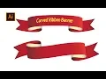 Curved Ribbon Banner Adobe Illustrator Tutorial Graphic Design