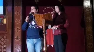 ترنيمة يوم ميلادك يا يسوع اداء جورج شريف و دميانة عوض حفلة رأس السنة 2016 