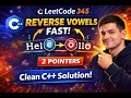 345 Reverse Vowels of a String C Two Pointers LeetCode 75