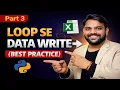 Excel Write Using Python Loop openpyxl Tutorial Part 3 2025 26 Series