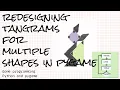 Redesigning the tangram game for multiple shapes in Python and pygame