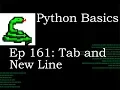 Python Basics String Tab and New line