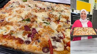 طريقة عمل بيتزا سريعة العزومة مع الشيف فاطمة أبو حاتي 