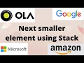 Introduction to Stack Problem 1 Next Smallest Element