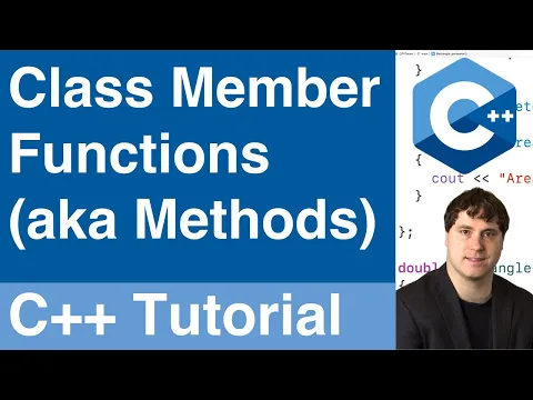 Class Member Functions (aka Methods) | C++ Tutorial - YouTube thumbnail