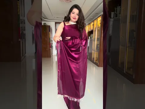 Pre-draped saree for party, quick ready to wear #partywear #partysaree