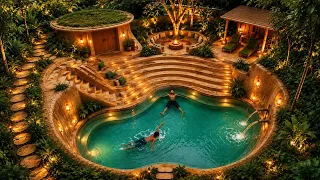 Building Creative Billionaire Unique Underground Swimming Pool & Luxury Hobbit House