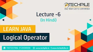 Logical Operator in Java in Hindi Logical Operator in Java programming in Hindi Techpile