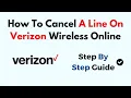 How To Cancel A Line On Verizon Wireless Online