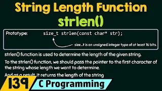 String Length Function - strlen