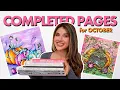 My COMPLETED COLORING PAGES for OCTOBER DIGITAL Coloring Planner Tutorial