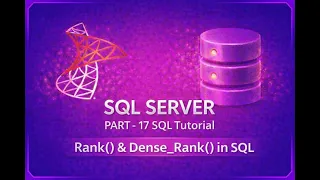 SQL Tutorial Part 17 RANK DENSE - RANK in SQL Server