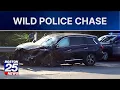 Driver holding pregnant woman hostage struck 8 vehicles during I-93 chase police say