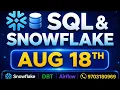 SQL and Snowflake Demo SQL and Snowflake Real Time Training New Batch Starts from August 18 2026