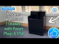Nightstands with Drawers Stylish Black Bedside Tables with Charging Station - Product Review