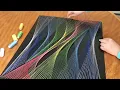 String Art Rainbow Wave Easy Geometric Thread Art Tutorial