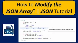 How to modify the JSON Array JSON Tutorial
