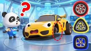 Wheels on the  Race Car | Learn Shapes | Nursery Rhymes & Kids Songs | BabyBus