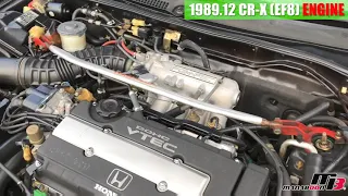 ホンダ CR X SiR EF8 中古車 エンジン編 SSR15AW TEIN車高調 フジツボマフラー 