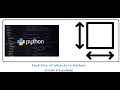 Finding Size of an object with Python