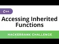 HackerRank Solution Accessing Inherited Functions in C