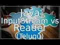 Java InputStream vs Reader in Telugu Java File Handling in Telugu Java in Telugu