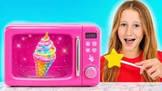 Nastya membantu ibunya dengan benda-benda ajaib