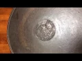 Wapak Indian head medallion cast iron skillet no 9