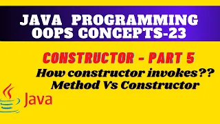 How a constructor is called in JAVA Difference between constructor and method