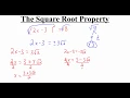9 1 1 Solving Quadratic Equations Using the Square Root Property