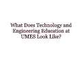 UMES T E Education Program Promotional - 2016