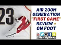 Nike Air Zoom Generation First Game Review On Foot 308214-112 LeBron 1 On Feet