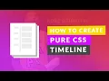 How to Create CSS Vertical Timeline Pure CSS