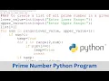 How to Write a Python Program to Generate All Prime Numbers in a Given Range - CSE GYAN Tutorials
