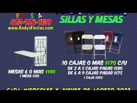 Download MP3 Feria De Venta de Mesas y Sillas - Especial de Agosto 2022