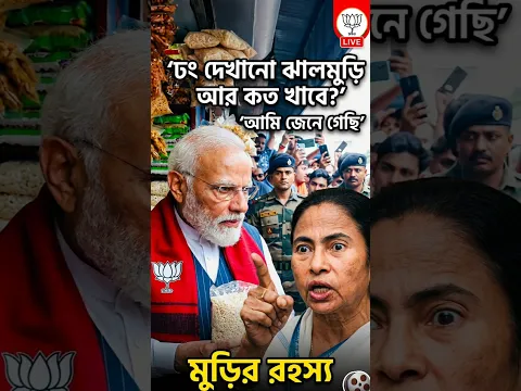 মোদীর পকেটে ১০টাকা এলো কি করে? ঝালমুড়ি খাচ্ছে! 🤣 West Bengal Assembly Election 2026 #shorts