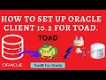 How to set up Oracle client 10 2 for Toad