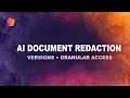 Legal Document Redaction in a Data Room AI Redaction Versions Granular Permissions