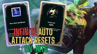Infinite Q Auto Interaction Moonflair Spellblade Zeri Instakill Build LoL Arena Gameplay