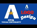UTA Texas University logo design Texas university Edu logo art