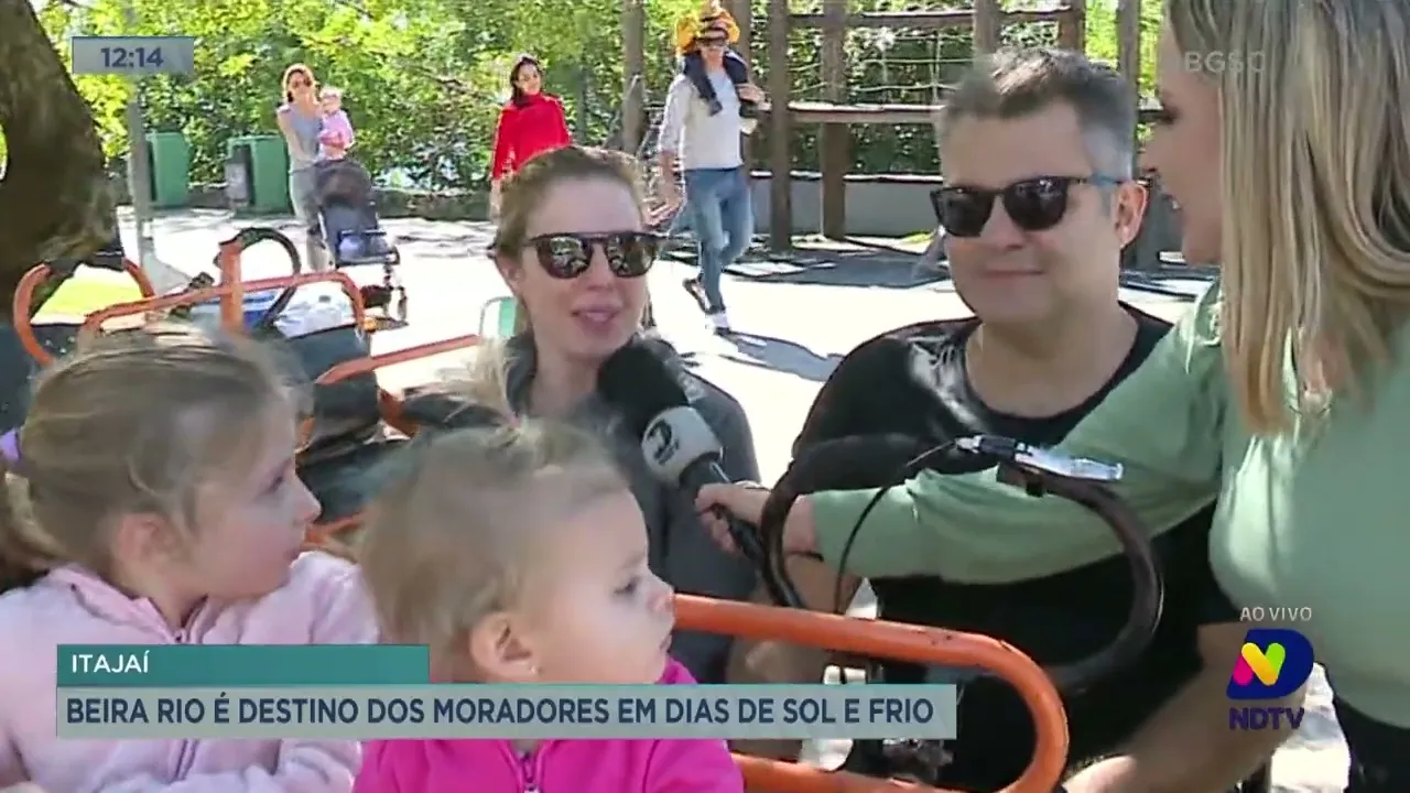 Beira Rio é destino dos moradores de Itajaí em dias de sol e frio