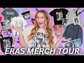 my entire ERAS TOUR MERCH COLLECTION 2023-2024 VIP box blue crewnecks eras tour film bracelets