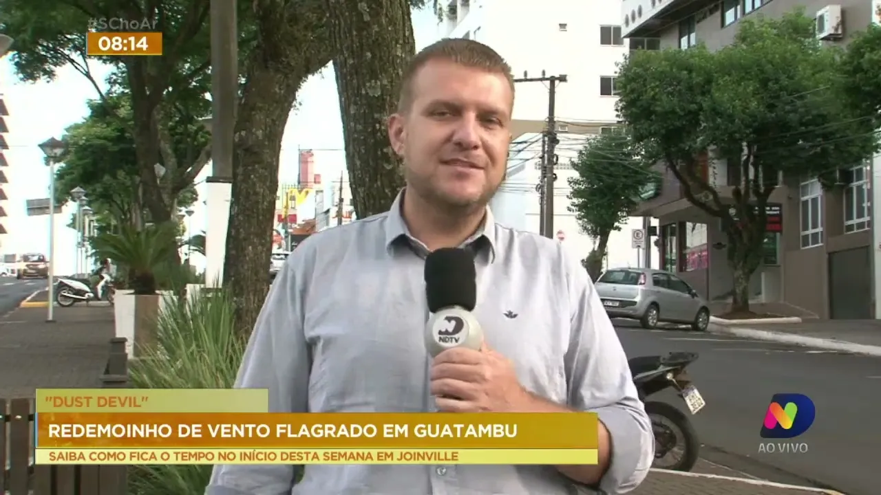 Redemoinho de vento flagrado em Guatambu