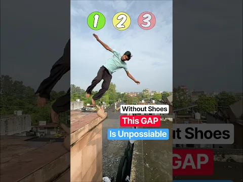 Without Shoes This Gap Is Unpossiable 😨 | #parkour #jump #gap
